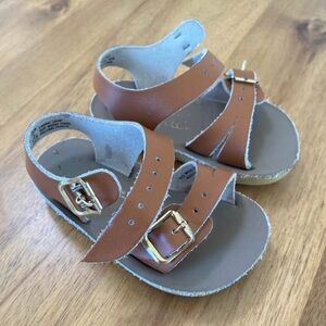 Brown Leather Kids Sandals